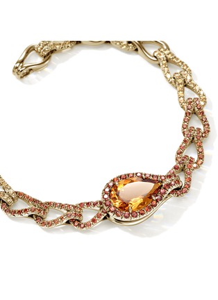 Detail View - Click To Enlarge - JOHN HARDY - Surf 18K Gold Citrine Yellow Sapphire Bracelet — Size UM