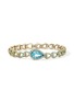 JOHN HARDY Surf 18K Gold Blue Apatite Yellow Sapphire Paraiba Tourmaline Tsavorite Emerald Bracelet — Size UM