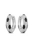 DOSIS G6C OUTLAST 01 Black Diamond Sterling Silver Hoop Earrings