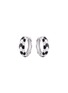 DOSIS G6C OUTLAST 04 Black Diamond Sterling Silver Hoop Earrings