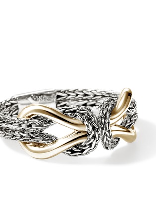  - JOHN HARDY - Love Knot Infinite 14K Gold Sterling Silver Ring — Size 8