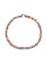 Detail View - Click To Enlarge - JOHN HARDY - Heishi Sterling Silver Rhodolite Red Quartz Rhodochrosite Pink Opal Beaded Bracelet — Size UM