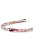  - JOHN HARDY - Heishi Sterling Silver Rhodolite Red Quartz Rhodochrosite Pink Opal Beaded Bracelet — Size UM