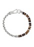 Detail View - Click To Enlarge - JOHN HARDY - Heishi Sterling Silver Tiger Eye Beaded Box Chain Bracelet — Size UM