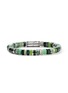 Detail View - Click To Enlarge - JOHN HARDY - Heishi Sterling Silver Emerald Malachite Aventurine Chrysoprase Beaded Bracelet — Size UL