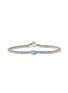JOHN HARDY Heishi Sterling Silver Swiss Blue Topaz Rondel Bracelet — Size UM