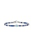 JOHN HARDY Heishi Sterling Silver Swiss Blue Topaz Beaded Bracelet — Size UXS