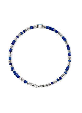 Detail View - Click To Enlarge - JOHN HARDY - Heishi Sterling Silver Swiss Blue Topaz Beaded Bracelet — Size UM