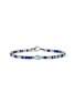 JOHN HARDY Heishi Sterling Silver Swiss Blue Topaz Beaded Bracelet — Size UM