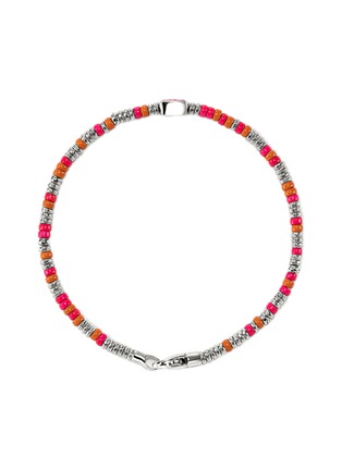 Detail View - Click To Enlarge - JOHN HARDY - Heishi Sterling Silver Rhodolite Beaded Bracelet — Size US