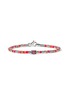 JOHN HARDY Heishi Sterling Silver Rhodolite Beaded Bracelet — Size US