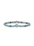 JOHN HARDY Heishi Sterling Silver Swiss Blue Topaz Beaded Bracelet — Size US