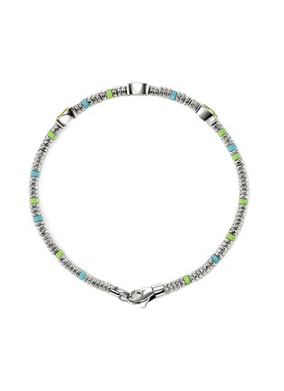 Detail View - Click To Enlarge - JOHN HARDY - Heishi Sterling Silver Peridot Sky Blue Topaz Lemon Quartz Beaded Bracelet — Size UXS