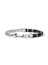 JOHN HARDY Heishi Sterling Silver Black Onyx Beaded Box Chain Bracelet — Size UM