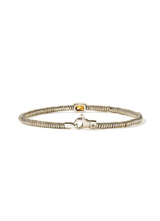 Detail View - Click To Enlarge - JOHN HARDY - Heishi 14K Gold Citrine Rondel Bracelet — Size UM
