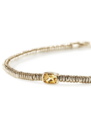  - JOHN HARDY - Heishi 14K Gold Citrine Rondel Bracelet — Size UM