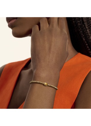  - JOHN HARDY - Heishi 14K Gold Citrine Rondel Bracelet — Size UM