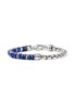 Detail View - Click To Enlarge - JOHN HARDY - Heishi Sterling Silver Lapis Lazuli Beaded Box Chain Bracelet — Size UM