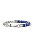 JOHN HARDY Heishi Sterling Silver Lapis Lazuli Beaded Box Chain Bracelet — Size UM