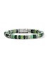 Detail View - Click To Enlarge - JOHN HARDY - Heishi Sterling Silver Emerald Malachite Aventurine Chrysoprase Beaded Bracelet — Size UM
