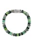 Detail View - Click To Enlarge - JOHN HARDY - Heishi Sterling Silver Emerald Malachite Aventurine Chrysoprase Beaded Bracelet — Size UM