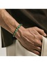  - JOHN HARDY - Heishi Sterling Silver Emerald Malachite Aventurine Chrysoprase Beaded Bracelet — Size UM