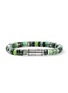 JOHN HARDY Heishi Sterling Silver Emerald Malachite Aventurine Chrysoprase Beaded Bracelet — Size UM