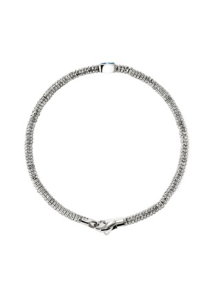 Detail View - Click To Enlarge - JOHN HARDY - Heishi Sterling Silver Swiss Blue Topaz Rondel Bracelet — Size US