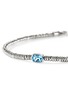 Detail View - Click To Enlarge - JOHN HARDY - Heishi Sterling Silver Swiss Blue Topaz Rondel Bracelet — Size US