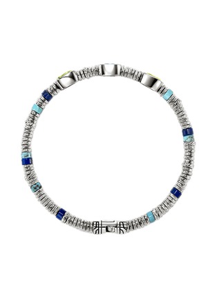 Detail View - Click To Enlarge - JOHN HARDY - Heishi Sterling Silver Peridot Topaz Quartz Beaded Bracelet — Size UM