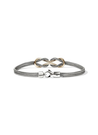 Detail View - Click To Enlarge - JOHN HARDY - Love Knot Infinite 14K Gold Sterling Silver Bracelet — Size US