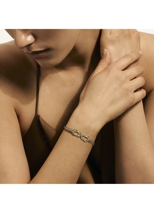  - JOHN HARDY - Love Knot Infinite 14K Gold Sterling Silver Bracelet — Size US