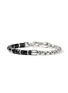 Detail View - Click To Enlarge - JOHN HARDY - Heishi Sterling Silver Black Onyx Beaded Box Chain Bracelet — Size UL