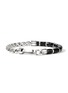 JOHN HARDY Heishi Sterling Silver Black Onyx Beaded Box Chain Bracelet — Size UL
