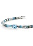  - JOHN HARDY - Heishi Sterling Silver Swiss Blue Topaz Beaded Bracelet — Size UXS
