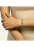  - JOHN HARDY - Heishi Sterling Silver Swiss Blue Topaz Beaded Bracelet — Size UXS