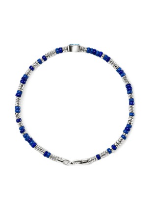 Detail View - Click To Enlarge - JOHN HARDY - Heishi Sterling Silver Swiss Blue Topaz Beaded Bracelet — Size US