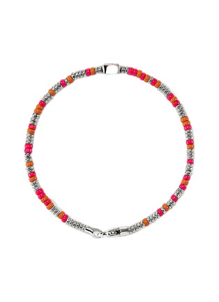 Detail View - Click To Enlarge - JOHN HARDY - Heishi Sterling Silver Rhodolite Beaded Bracelet — Size UM