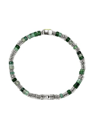 Detail View - Click To Enlarge - JOHN HARDY - Heishi Sterling Silver Peridot Beaded Bracelet — Size UM