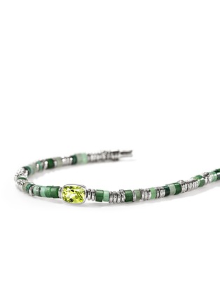  - JOHN HARDY - Heishi Sterling Silver Peridot Beaded Bracelet — Size UM