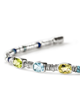 - JOHN HARDY - Heishi Sterling Silver Orange Citrine Beaded Bracelet — Size UM