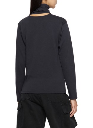 Back View - Click To Enlarge - BEAUTIFUL PEOPLE - Suvin Compact Scarf Tie Jersey Top