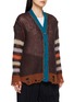 Detail View - Click To Enlarge - BEAUTIFUL PEOPLE - Reversible Striped Mohair Knit Cardigan