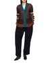 Figure View - Click To Enlarge - BEAUTIFUL PEOPLE - Reversible Striped Mohair Knit Cardigan