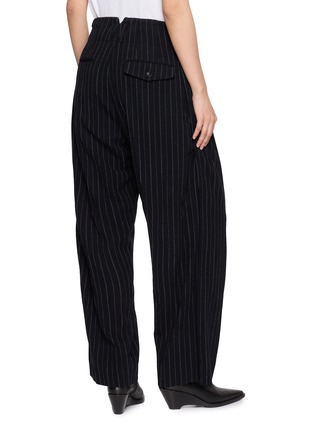 Back View - Click To Enlarge - BEAUTIFUL PEOPLE - Side Pleated Pinstripe Stretch Suiting Pants
