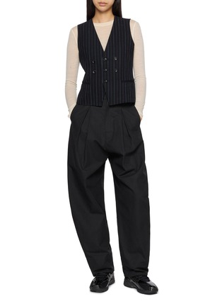 Figure View - Click To Enlarge - BEAUTIFUL PEOPLE - Multi Button Striped Stretch Suiting Vest
