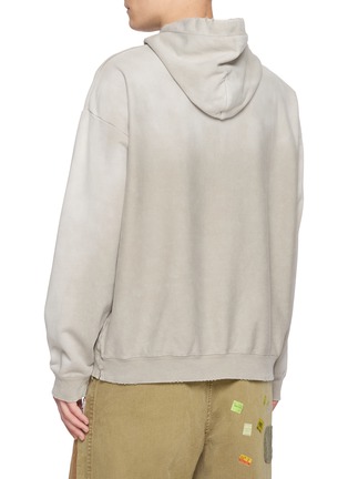Back View - Click To Enlarge - MIHARA YASUHIRO - Distressed French Terry Cotton Hoodie