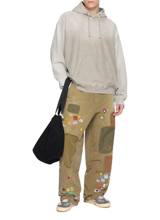 Figure View - Click To Enlarge - MIHARA YASUHIRO - Distressed French Terry Cotton Hoodie