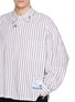  - MIHARA YASUHIRO - Label Detail Striped Dress Shirt