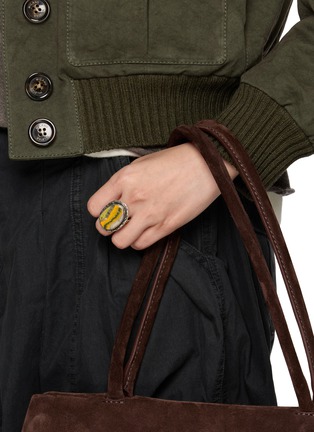 Figure View - Click To Enlarge - TIHWA JEWELRY - Silver Jasper Statement Ring — US 9